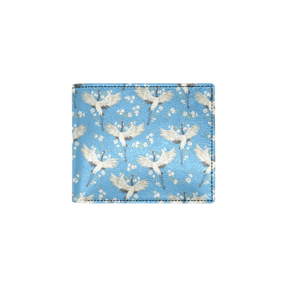 Crane Pattern Print Design 03 Men's ID Card Wallet