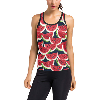 Watermelon Pattern Print Design WM011 Women's Racerback Tank Top