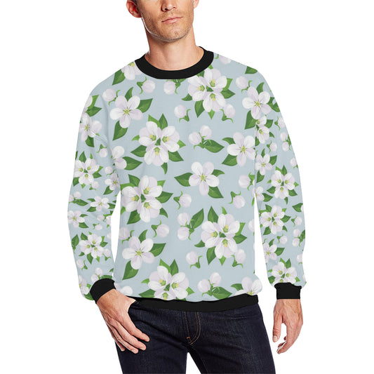 Apple blossom Pattern Print Design AB04 Men Long Sleeve Sweatshirt