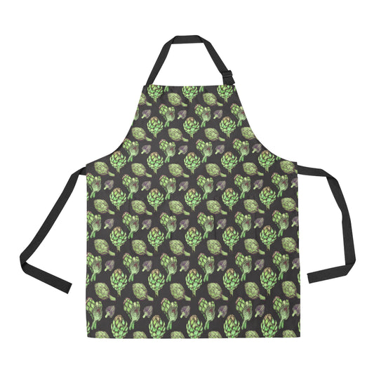 Artichoke Pattern Print Design 02 Apron with Pocket