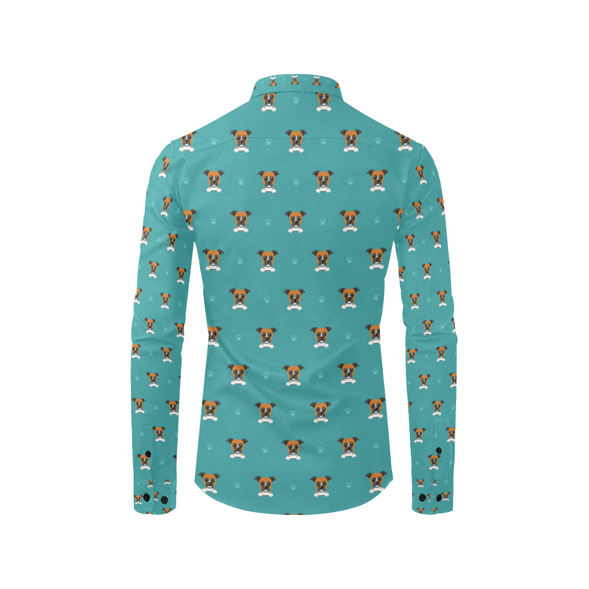 Boxers Pattern Print Design 03 Men's Long Sleeve Shirt