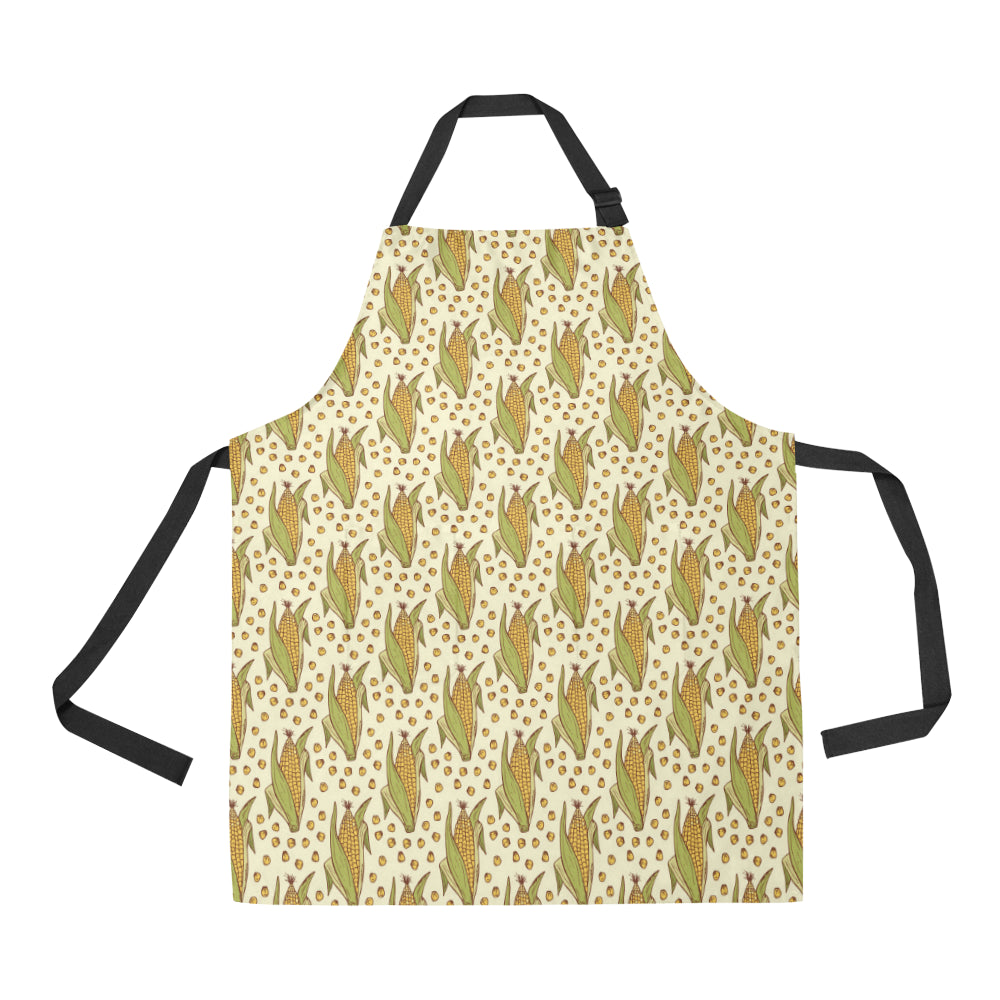 Corn Pattern Print Design 01 Apron with Pocket