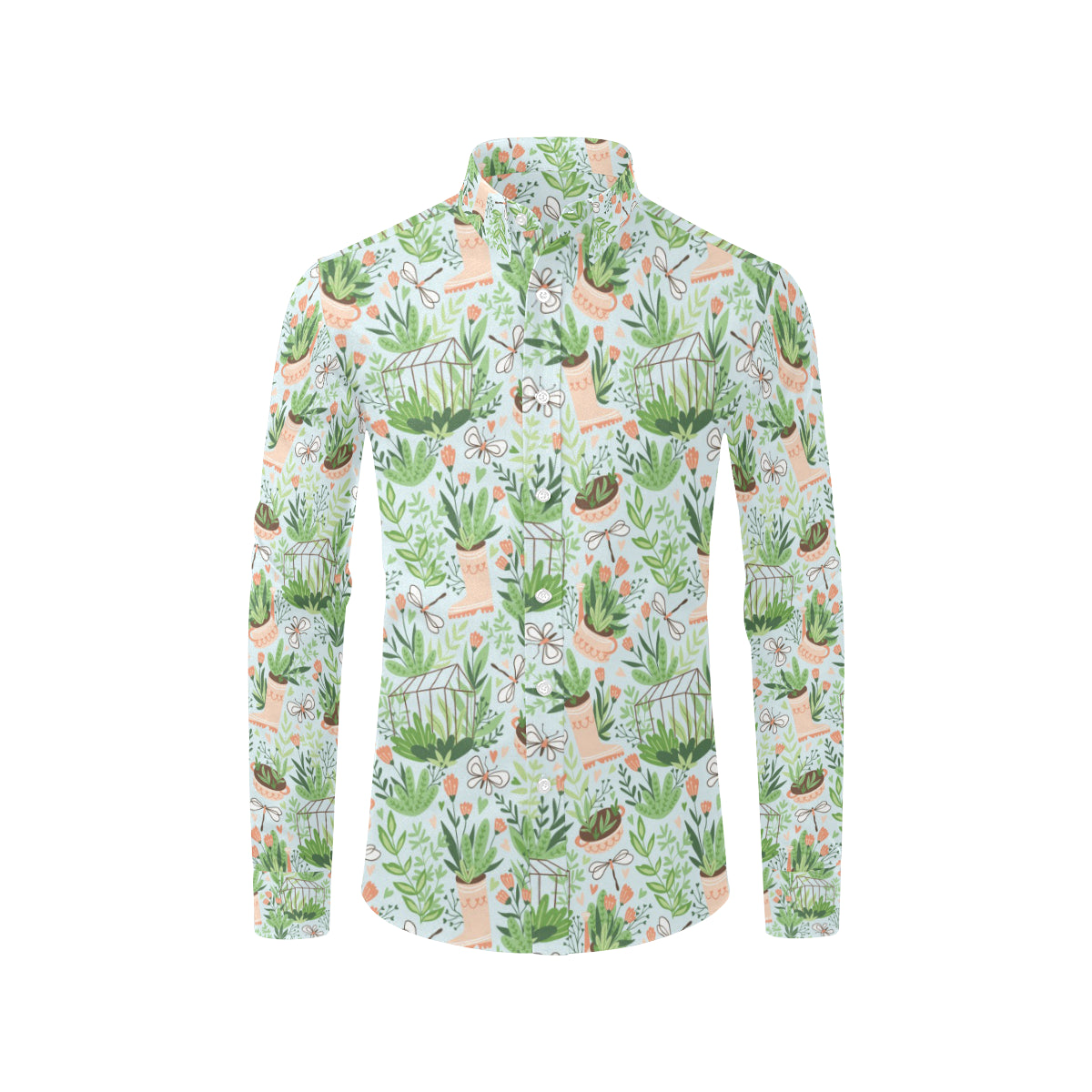 Gardening Pattern Print Design G04 Men's Long Sleeve Shirt