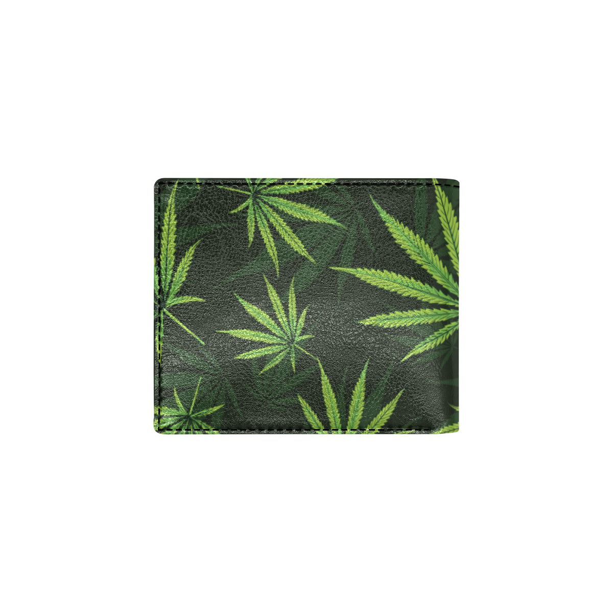 Pot Leaf Pattern Print Design A03 Men's ID Card Wallet