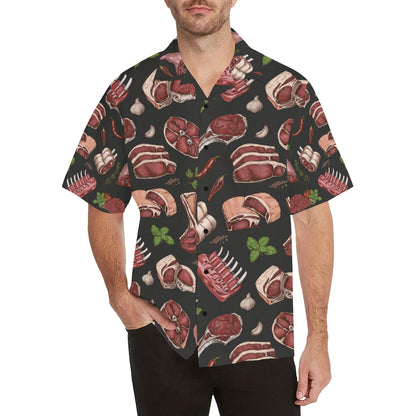 Meat Pattern Print Design 02 Men's Hawaiian Shirt