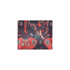 Red Indian Elephant Pattern Men's ID Card Wallet