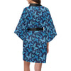 Butterfly Pattern Print Design 03 Women's Short Kimono