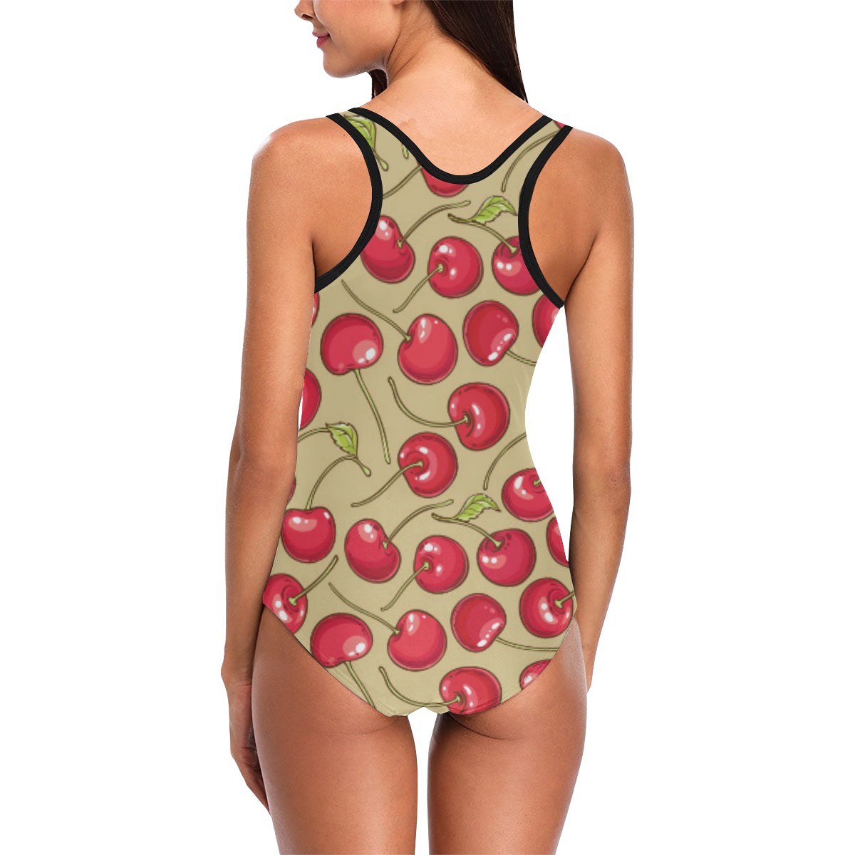Cherry Pattern Print Design CH05 Women Swimsuit