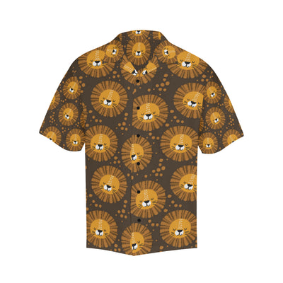 Lion Cartoon Pattern Print Design 01 Men's Hawaiian Shirt