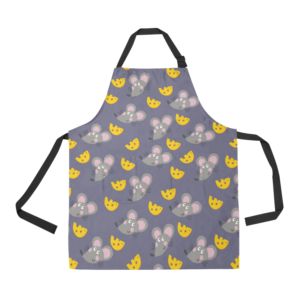 Rat With Cheese Pattern Print Design 01 Apron with Pocket