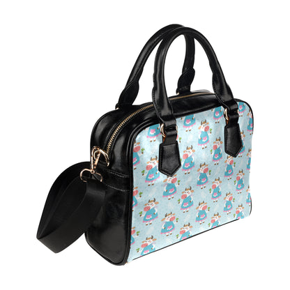 Cattle Happy Pattern Print Design 03 Shoulder Handbag