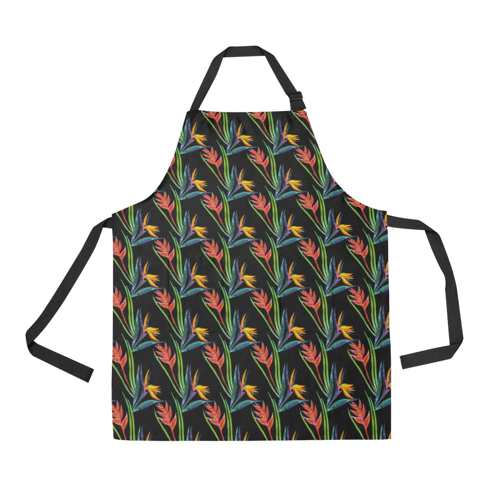 Heliconia Pattern Print Design HL04 Apron with Pocket