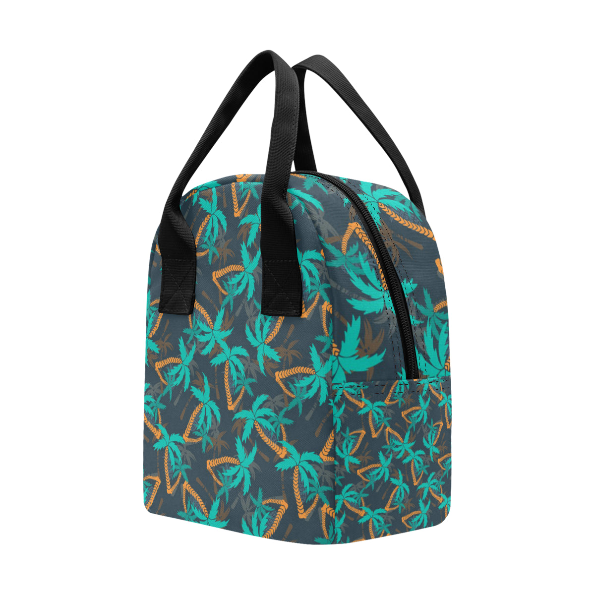 Palm Tree Pattern Print Design PT01 Insulated Lunch Bag