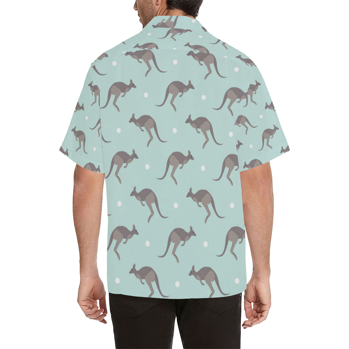 Kangaroos Pattern Print Design 04 Men's Hawaiian Shirt