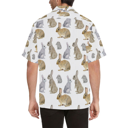 Rabbit Pattern Print Design 02 Men's Hawaiian Shirt