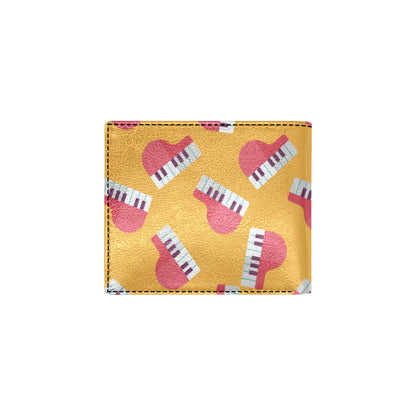 Piano Pattern Print Design 02 Men's ID Card Wallet
