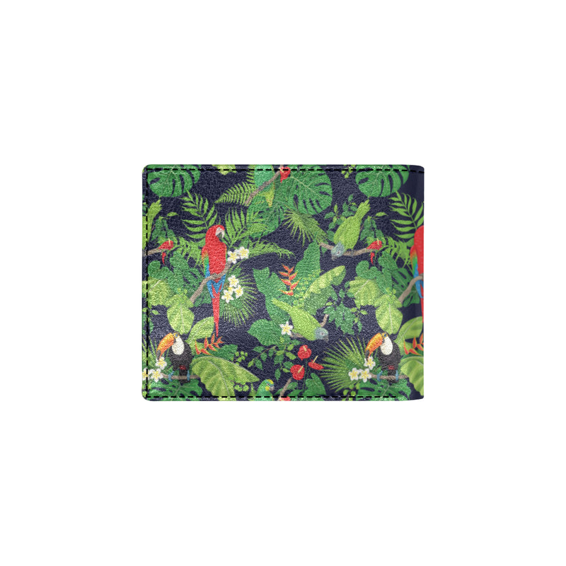 Rainforest Parrot Pattern Print Design A03 Men's ID Card Wallet