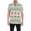 Maracas Mexican Pattern Print Design 01 Men's Short Sleeve Button Up Shirt