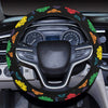 Chakra Pattern Print Design 01 Steering Wheel Cover with Elastic Edge