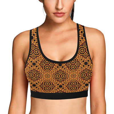 African Pattern Print Design 05 Sports Bra