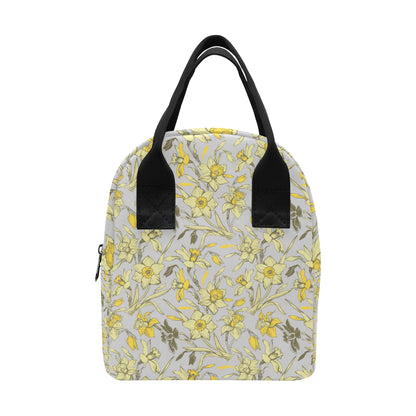 Daffodils Pattern Print Design DF05 Insulated Lunch Bag