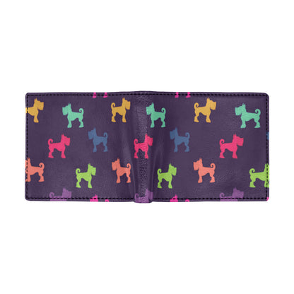 Schnauzers Pattern Print Design A05 Men's ID Card Wallet