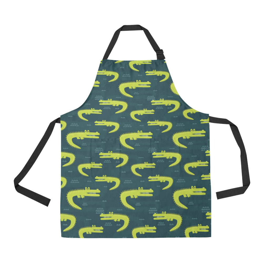 Alligator Pattern Print Design 03 Apron with Pocket