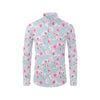 Orchid Pink Pattern Print Design OR01 Men's Long Sleeve Shirt