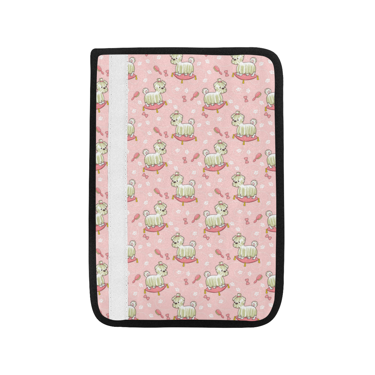 Bichons Frise Pattern Print Design 01 Car Seat Belt Cover