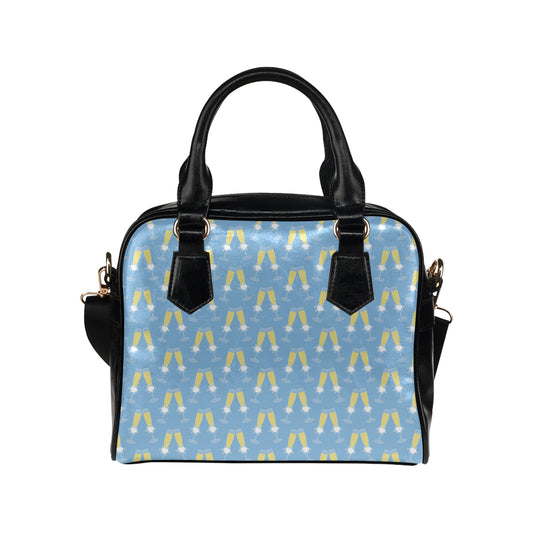 Champagne Pattern Print Design 06 Shoulder Handbag