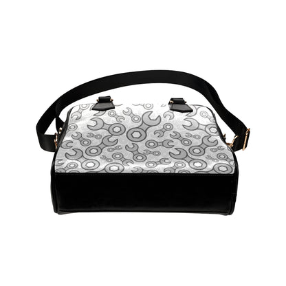 Mechanic Pattern Print Design 05 Shoulder Handbag