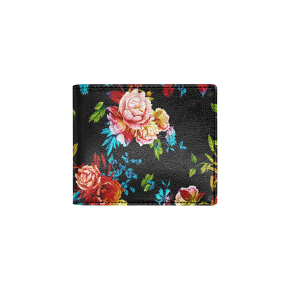 Peony Pattern Print Design PE07 Men's ID Card Wallet