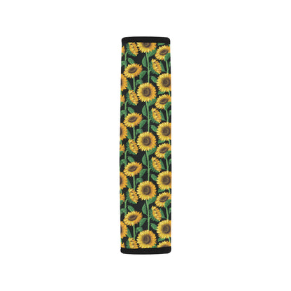 Sunflower Realistic Print Pattern Car Seat Belt Cover