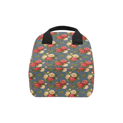 Rose Pattern Print Design RO017 Insulated Lunch Bag