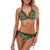 White Green Tropical Palm Leaves Bikini