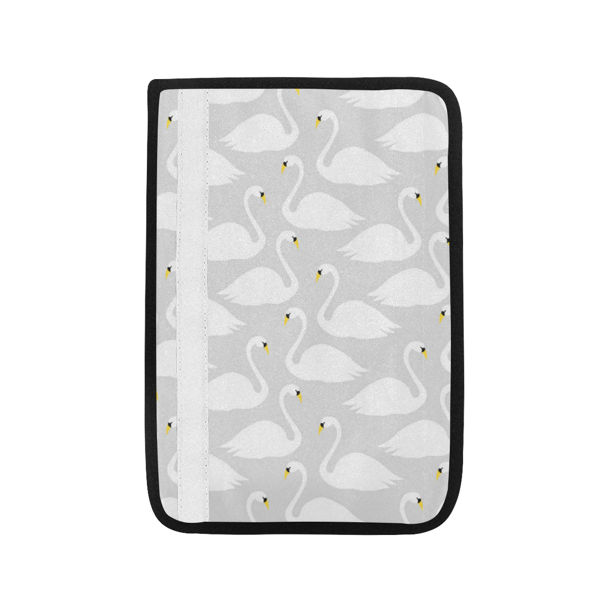 Swan Pattern Print Design 02 Car Seat Belt Cover