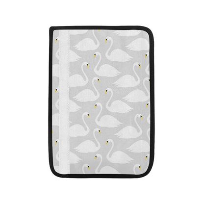 Swan Pattern Print Design 02 Car Seat Belt Cover