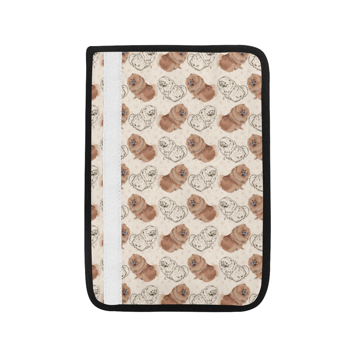 Pomeranians Pattern Print Design A01 Car Seat Belt Cover