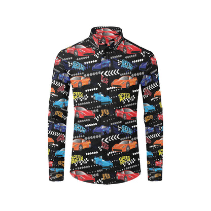 Racing Pattern Print Design A05 Men's Long Sleeve Shirt