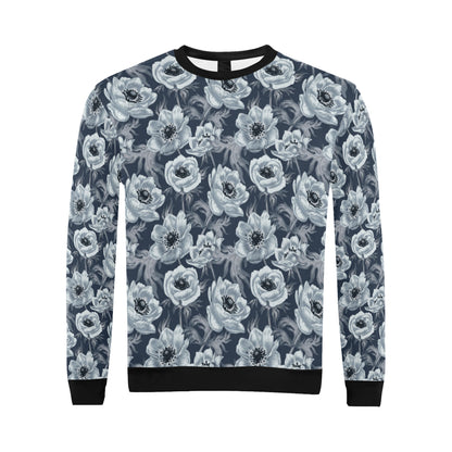 Anemone Pattern Print Design AM09 Men Long Sleeve Sweatshirt
