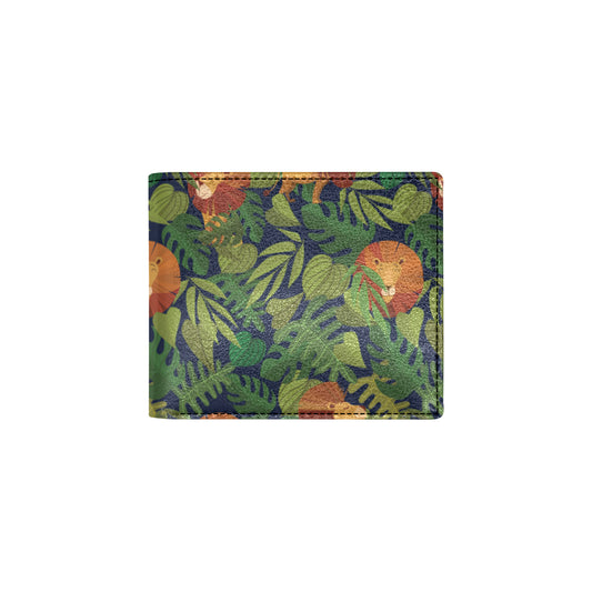 Lion Jungle Pattern Print Design 05 Men's ID Card Wallet