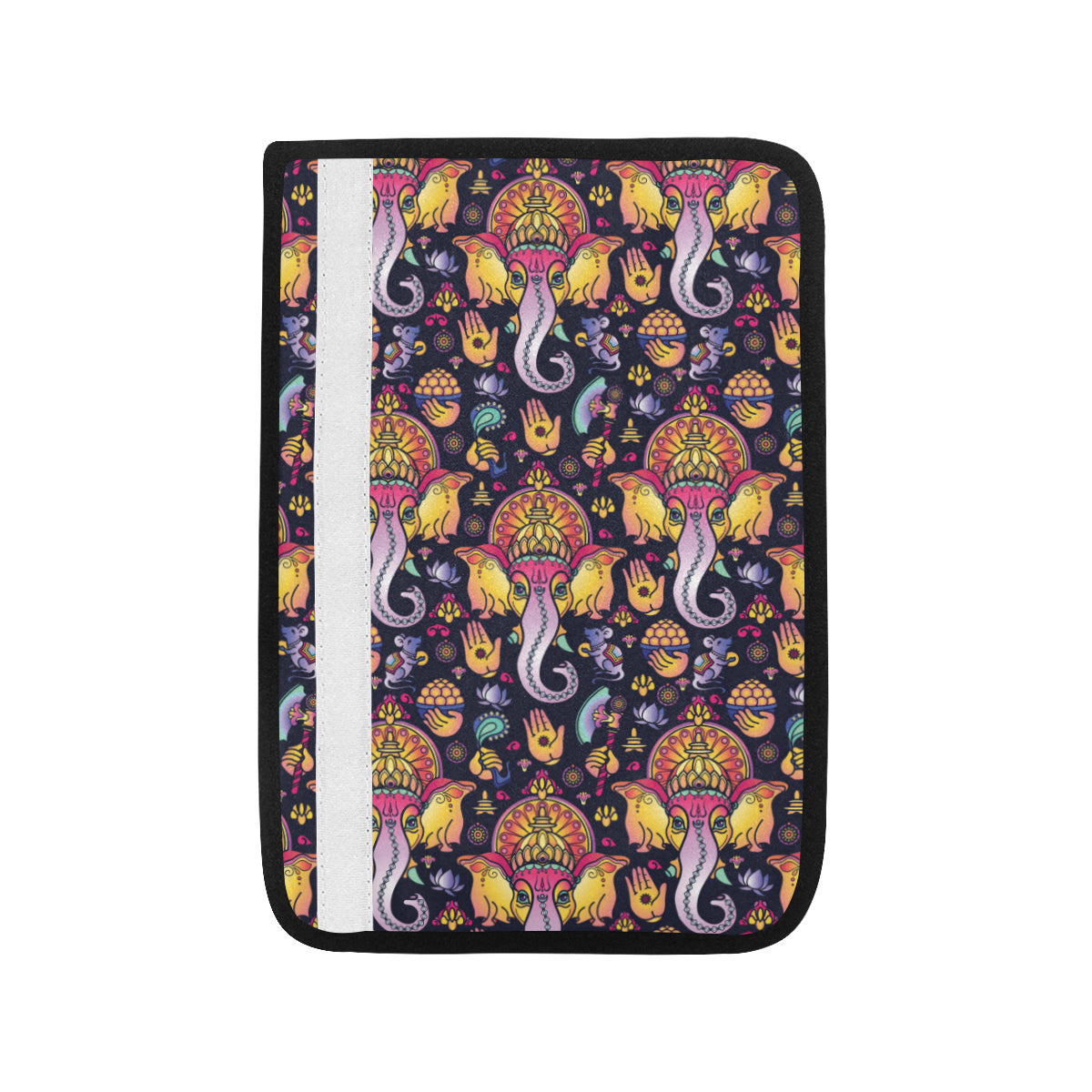 Ganesha Indian Pattern Print Design 03 Car Seat Belt Cover