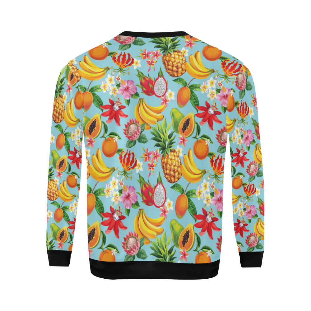 Tropical Fruits Pattern Print Design TF01 Men Long Sleeve Sweatshirt