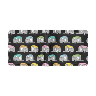 Camper Pattern Camping Themed No 2 Print Men's ID Card Wallet