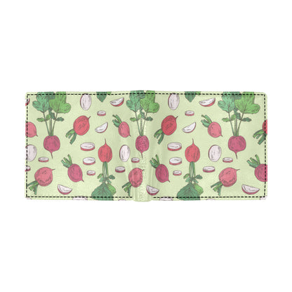 Radish Pattern Print Design A04 Men's ID Card Wallet