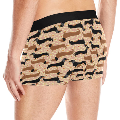 Dachshund Pattern Print Design 011 Men's Boxer Briefs