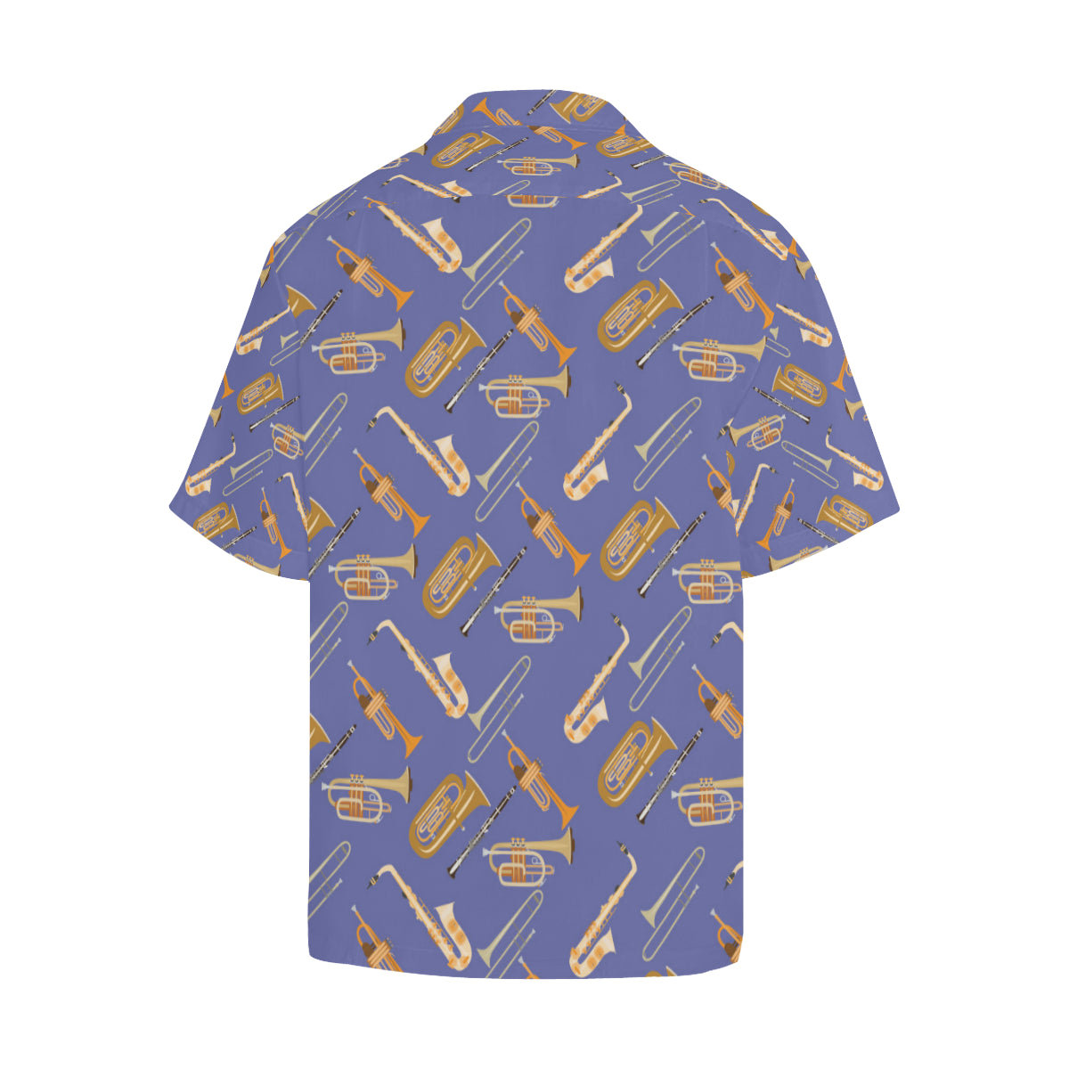 Trombone Pattern Print Design 02 Men's Hawaiian Shirt