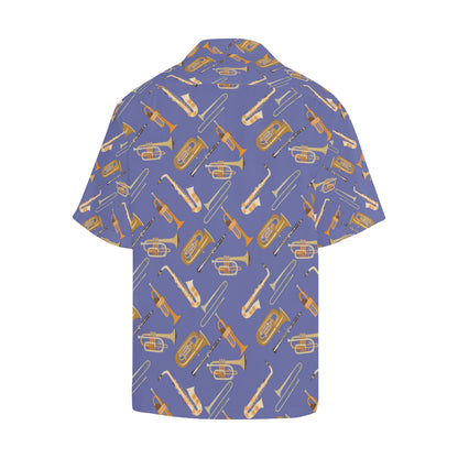 Trombone Pattern Print Design 02 Men's Hawaiian Shirt