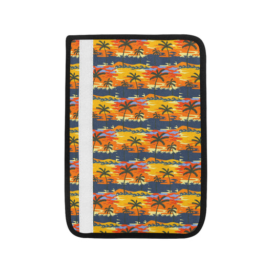 Palm Tree Pattern Print Design PT010 Car Seat Belt Cover