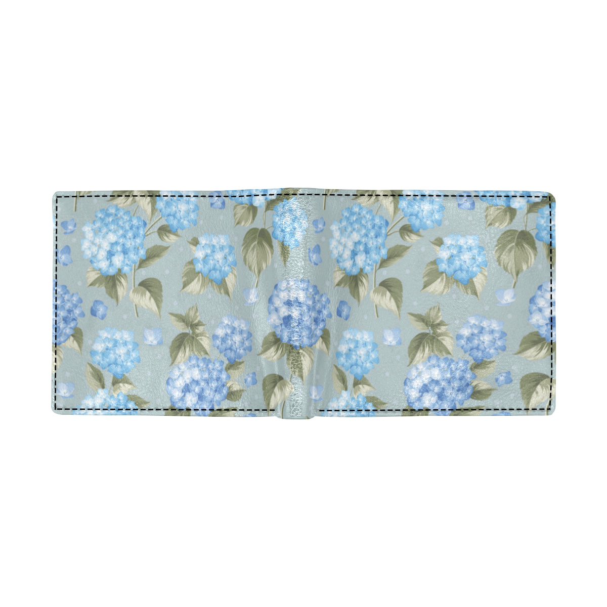 Hydrangea Pattern Print Design 01 Men's ID Card Wallet